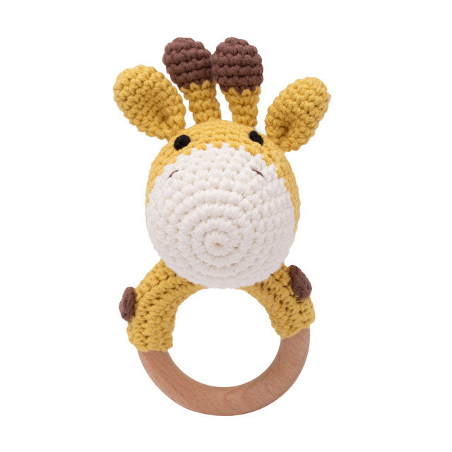 Cotton Music Toys Baby Teether Crochet Lemon Rattle Gift 7