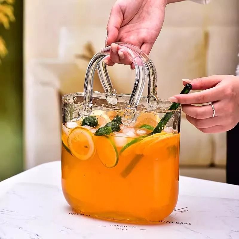 Handheld Glass Fruit Wine Cup Large Capacity Cocktail Cup Bar Drink Container 2