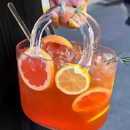 Handheld Glass Fruit Wine Cup Large Capacity Cocktail Cup Bar Drink Container 4