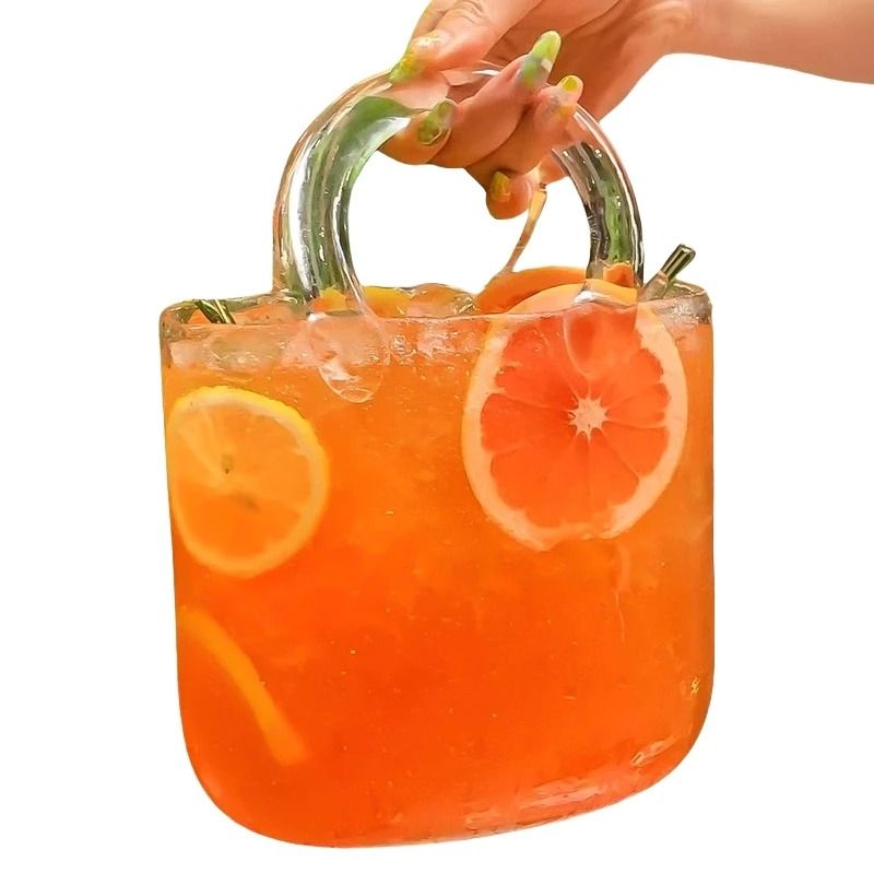 Handheld Glass Fruit Wine Cup Large Capacity Cocktail Cup Bar Drink Container 5