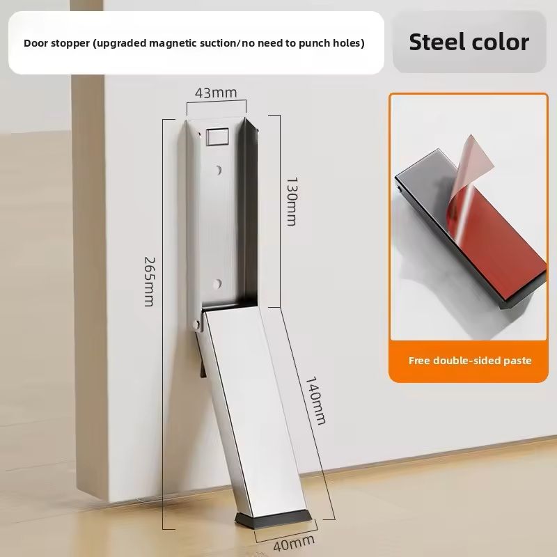 Heavy Duty Metal Door Stopper  WindResistant AntiCollision Door Stop  Safety Gate Blocker 1