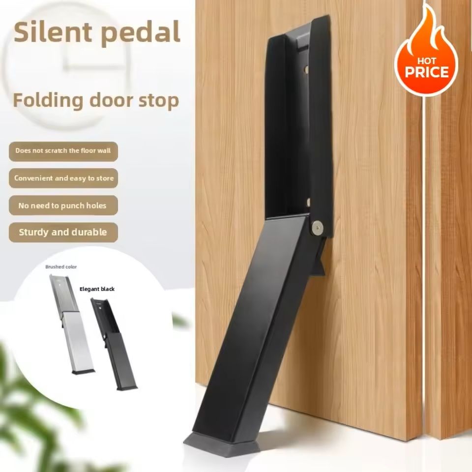 Heavy Duty Metal Door Stopper  WindResistant AntiCollision Door Stop  Safety Gate Blocker 4