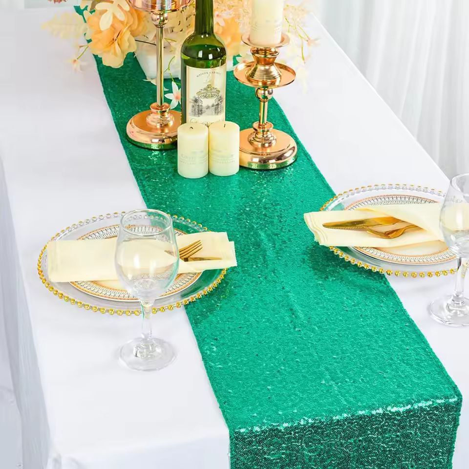 GlamourSpark Sequin Table Runner  Glitter Dining  Party Decor 10