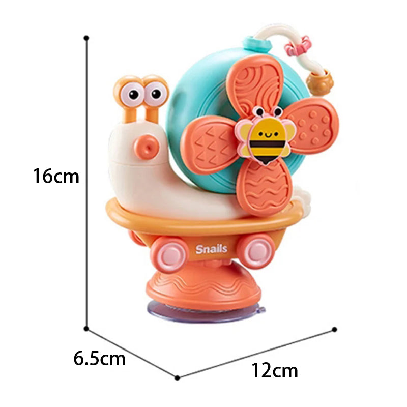 Montessori Snail Windmill Toys Car For Boys And Girls Spinner Suction Cup Sensory Fine Motor Infant 6