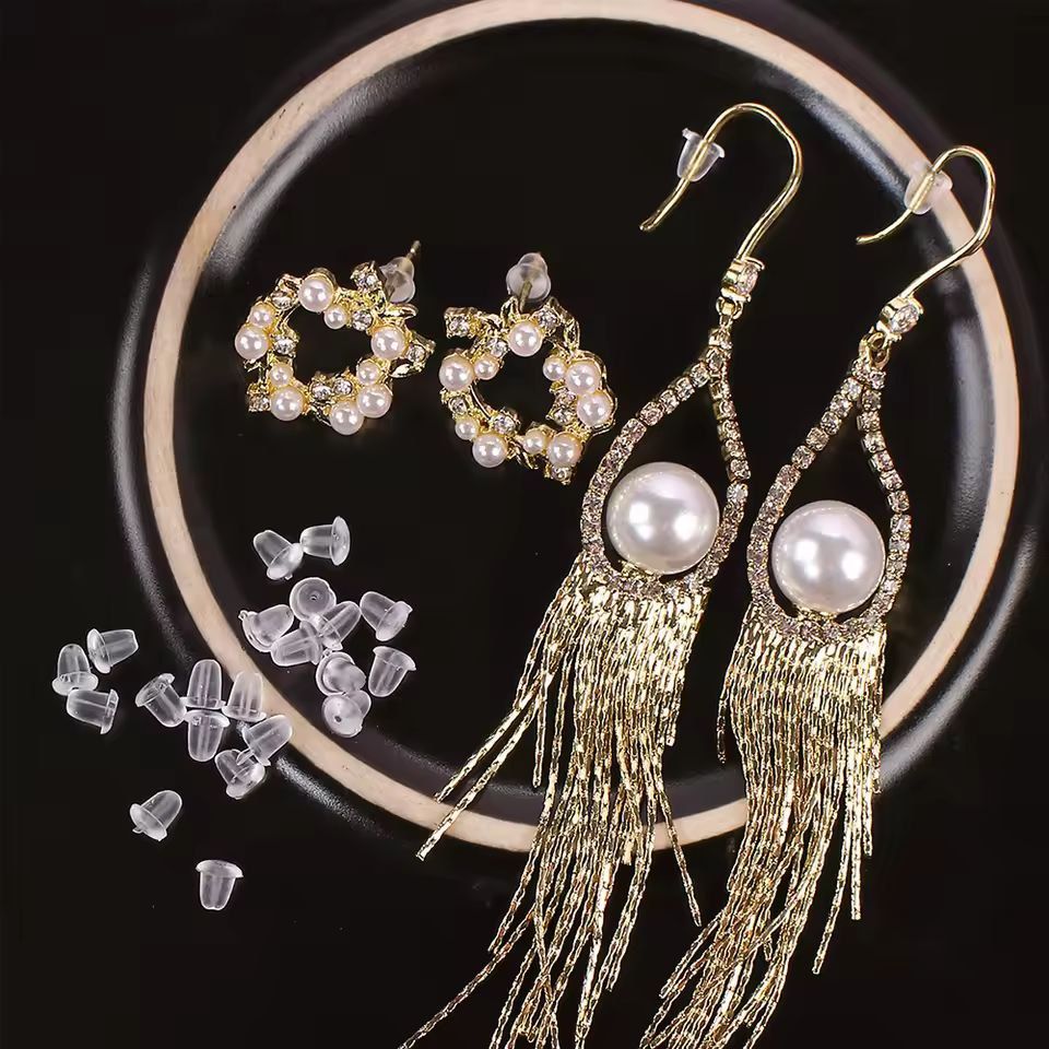 SoftClear Silicone Earring Backs  1200Piece Secure Earring Backing Kit 2