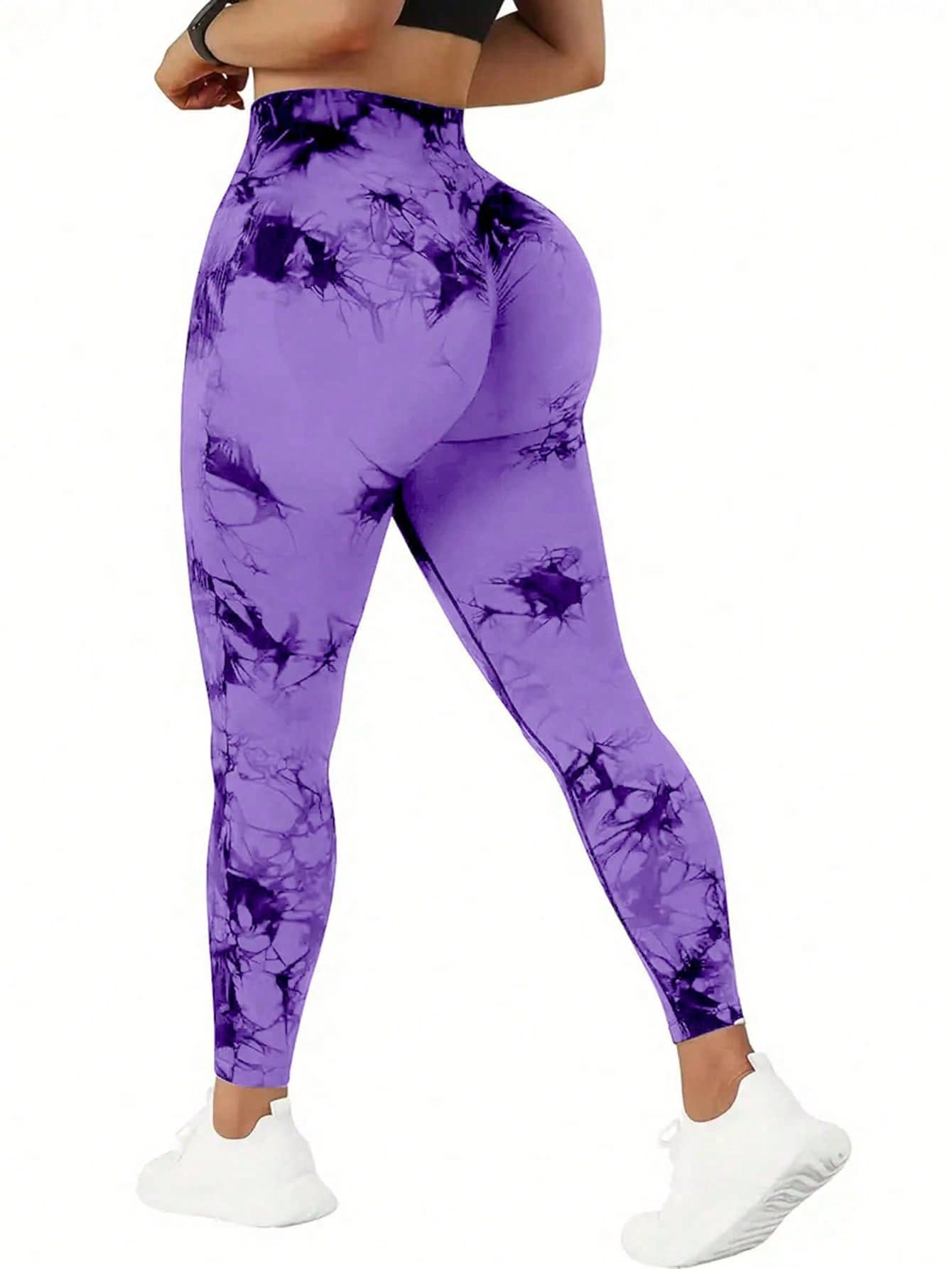 Comfortable Yoga Pants Womens Seamless Tiedye High Waist Workout Leggings Sportswear Workout Leggin 8