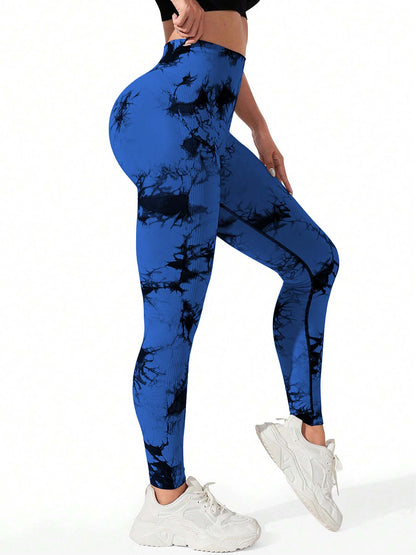 Comfortable Yoga Pants Womens Seamless Tiedye High Waist Workout Leggings Sportswear Workout Leggin 9