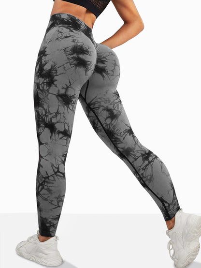 Comfortable Yoga Pants Womens Seamless Tiedye High Waist Workout Leggings Sportswear Workout Leggin 12