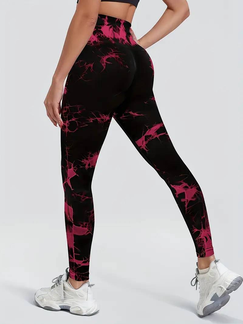 Comfortable Yoga Pants Womens Seamless Tiedye High Waist Workout Leggings Sportswear Workout Leggin 19