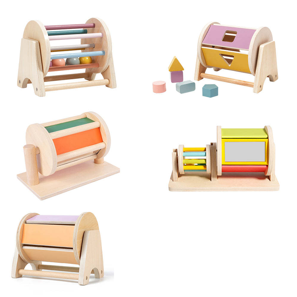 Bright Color Sensory Montessori Drum Toys Newest Wooden Drum Baby Toys Early Childhood Education Ro 1