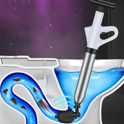 Stainless Steel Toilet Pipe Dredger, Pneumatic High-pressure Dredging Tool Set, Thickened Wall Cylinder