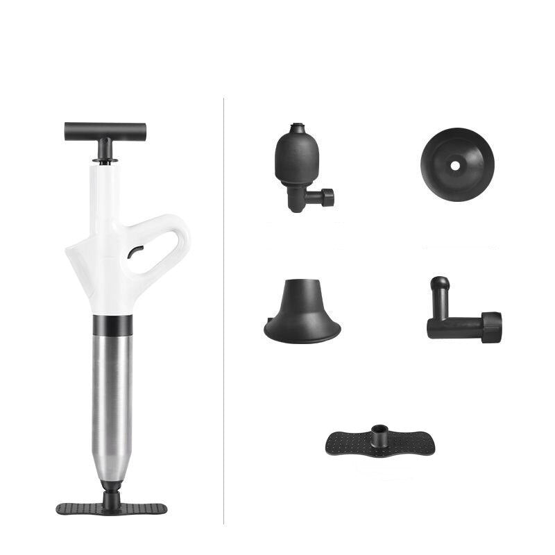 Stainless Steel Toilet Pipe Dredger, Pneumatic High-pressure Dredging Tool Set, Thickened Wall Cylinder