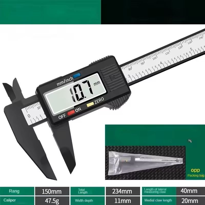 Plastic 150 Mm Vernier Caliper  Compact Measuring Tool For DIY Workshop  School Use 1