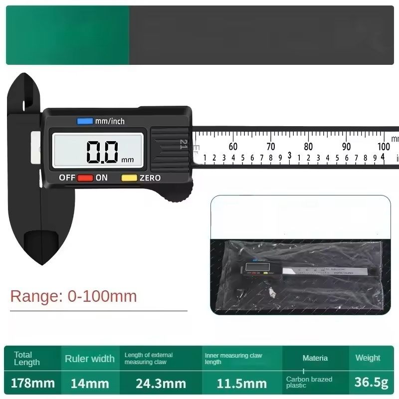 Plastic 150 Mm Vernier Caliper  Compact Measuring Tool For DIY Workshop  School Use 3