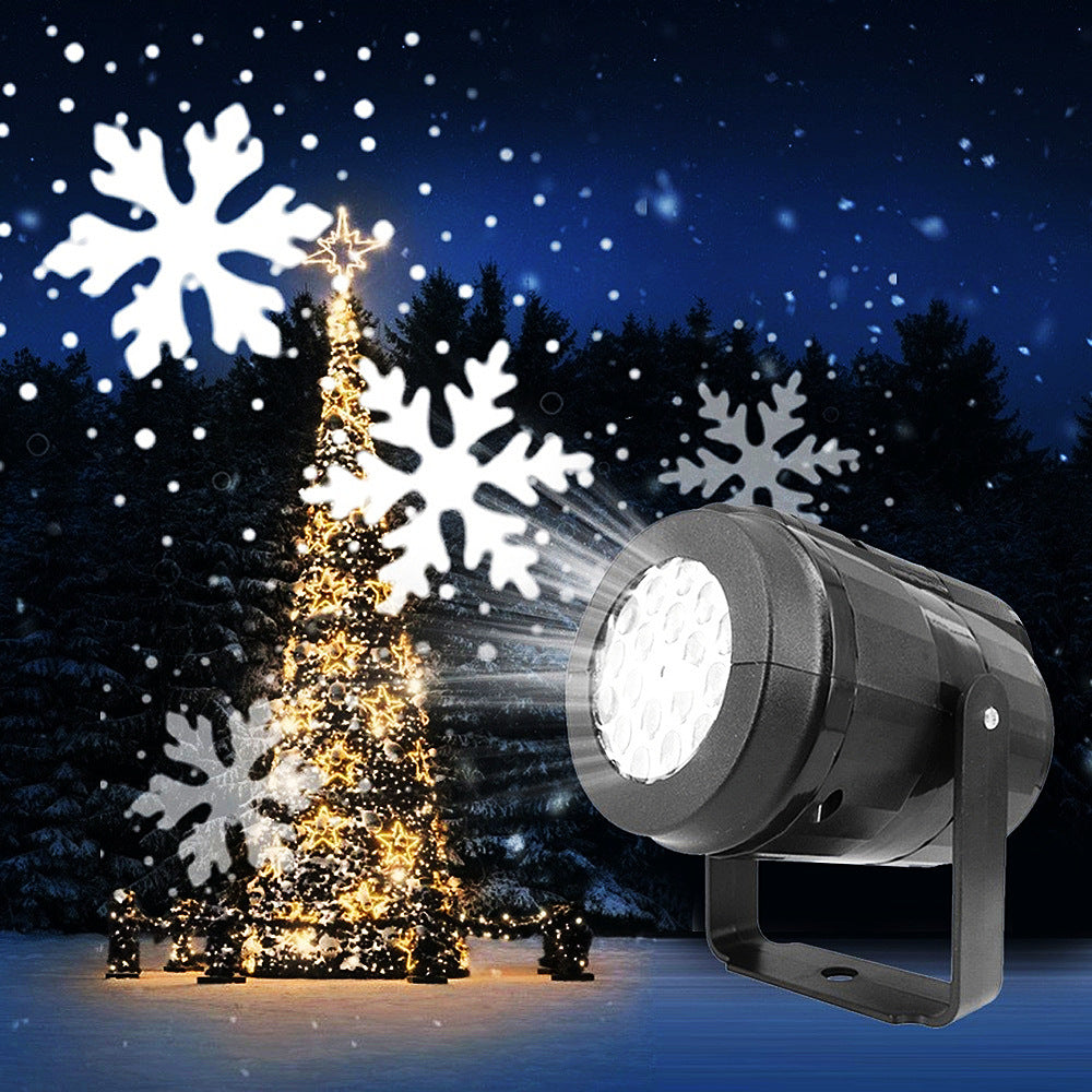 Snowflake Projector LED USB Holiday Lights, Outdoor Lamp for New Year Party, Christmas Projection Spotlight