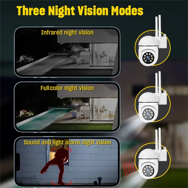 CCTV IP Camera 5G Wifi Video Surveillance Full Color Night Vision Smart Human Tracking Outdoor Wate 4