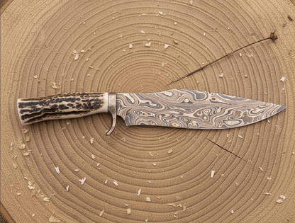 Buy Copper Damascus Hunting Bowie Knife