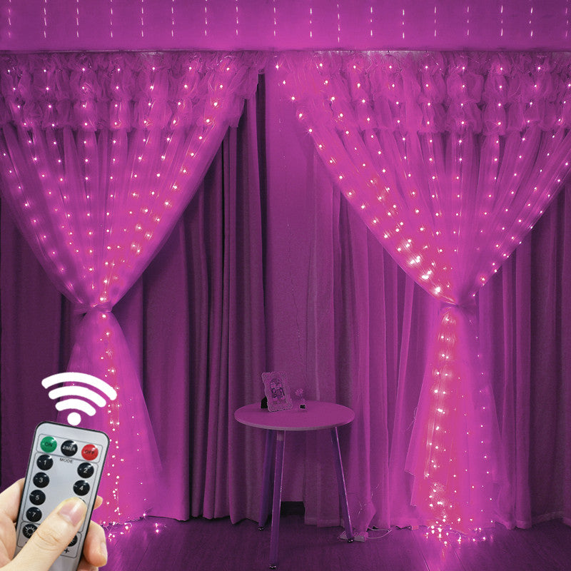 USB LED Silver Wire Curtain Lights Warm White Christmas Party Decor Wedding Garland Home Decoration 9