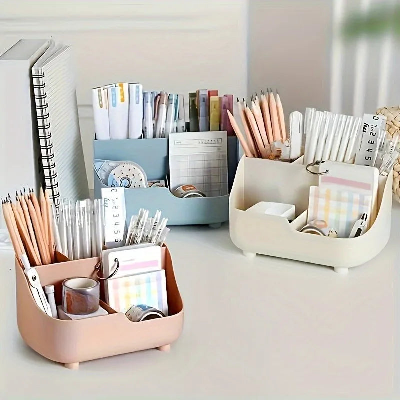 Large Capacity Five-Grid Storage Box for Desktop Organization