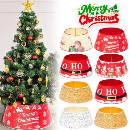 Decorative Holiday Home Decor, Artificial Christmas Tree Skirt, Pine Tree Ring Base Cover