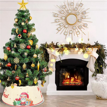 Decorative Holiday Home Decor, Artificial Christmas Tree Skirt, Pine Tree Ring Base Cover