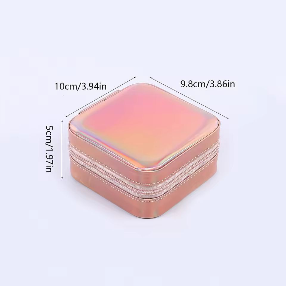 Chic  Compact Portable Jewelry Box  Travel Jewelry Organizer 3