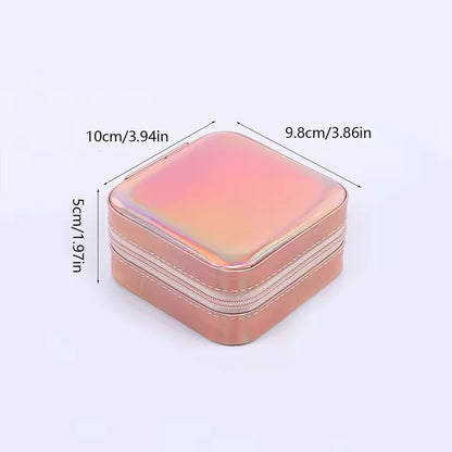 Chic  Compact Portable Jewelry Box  Travel Jewelry Organizer 3
