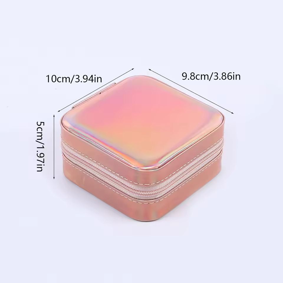 Chic  Compact Portable Jewelry Box  Travel Jewelry Organizer 8