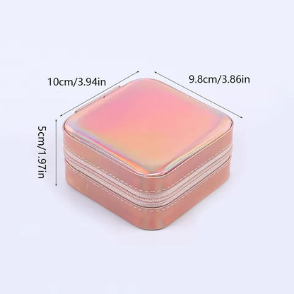 Chic  Compact Portable Jewelry Box  Travel Jewelry Organizer 8