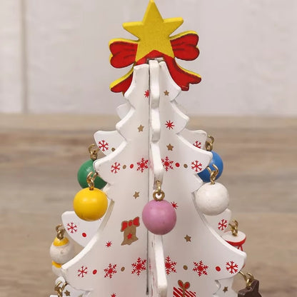Wooden Christmas Tree Ornament Creative Decorations For Home Desktop New Year Kids Gifts Party Deco 4