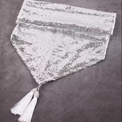 GlamSpark Sequin  Tassel Table Runner  Glamorous Glitter Table Runner For Weddings Parties  Special 2