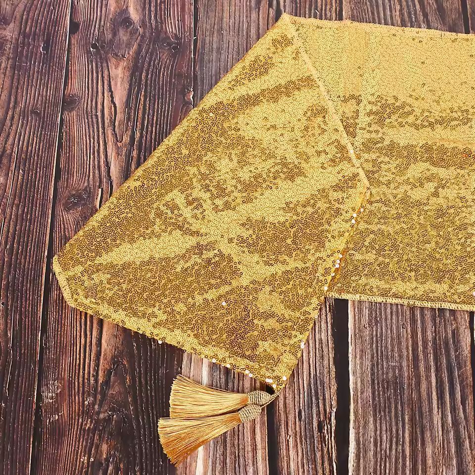 GlamSpark Sequin  Tassel Table Runner  Glamorous Glitter Table Runner For Weddings Parties  Special 5