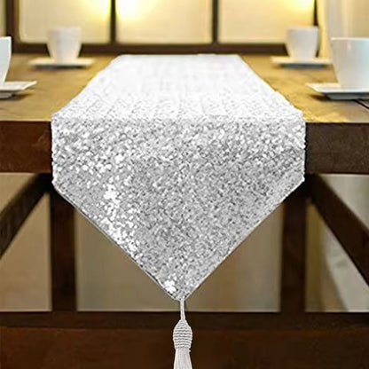 GlamSpark Sequin  Tassel Table Runner  Glamorous Glitter Table Runner For Weddings Parties  Special 6