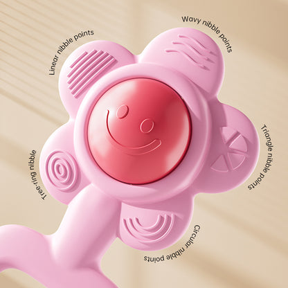 Hand Bell Toy For Kids Sunflower Design Cultivates Hand Holding Ability Random Color Suitable For B 5