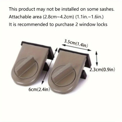 Sliding Window Safety Lock Adjustable Safety Lock Aluminium Alloy AntiTheft Children Window Lock 1
