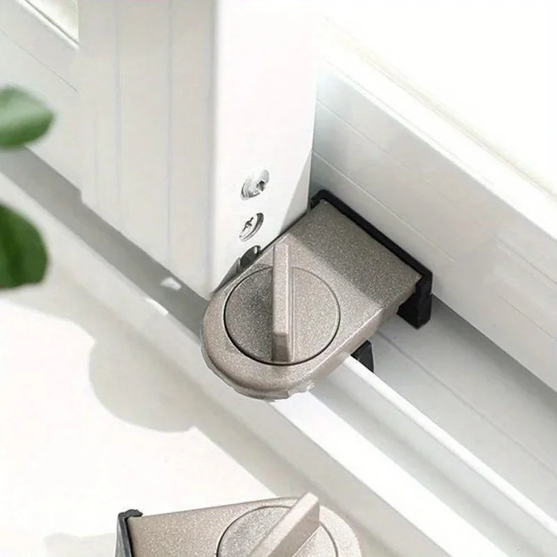 Sliding Window Safety Lock Adjustable Safety Lock Aluminium Alloy AntiTheft Children Window Lock 3