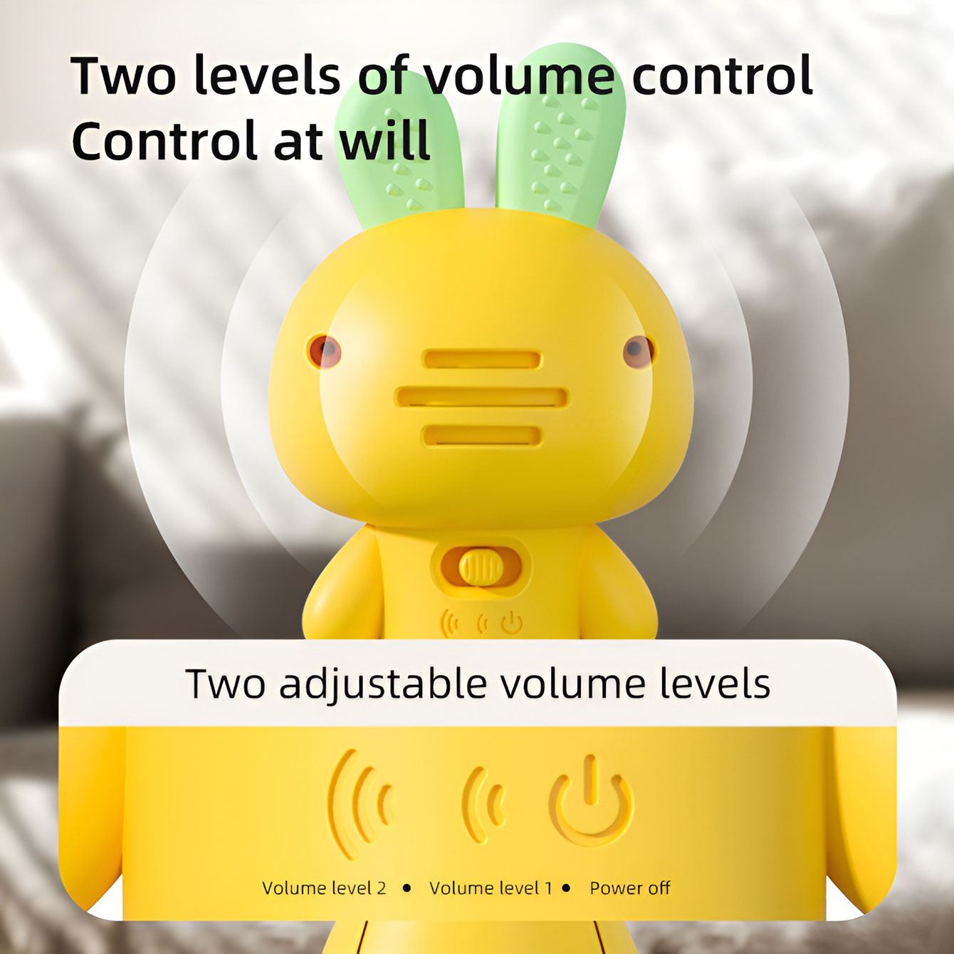 Multifunctional Rabbit Sand Hammer Toy Cartoon Music Bell Soothing Sound Light Toy 2