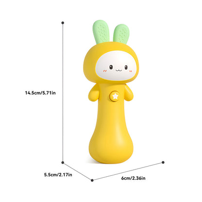 Multifunctional Rabbit Sand Hammer Toy Cartoon Music Bell Soothing Sound Light Toy 4