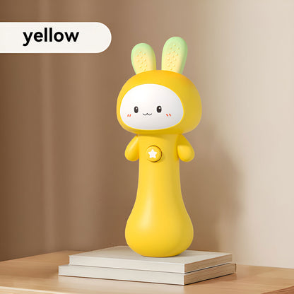 Multi-functional Rabbit Sand Hammer Toy, Cartoon Music Bell, Soothing Sound Light Toy