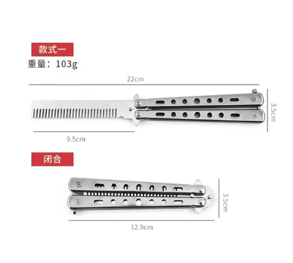 Foldable Training Butterfly Comb For Hair And Beard Styling 3