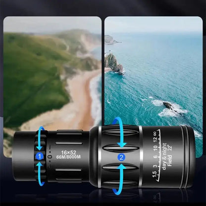 High Magnification Monocular Telescope Dual Focus Zoom Long Range Night Vision Scope 4