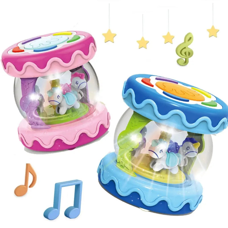 Early Educational Flash Drum Toy, Musical Instrument for Toddlers, Fun Drum Machine
