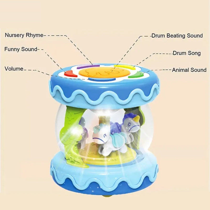 Early Educational Flash Drum Toy Musical Instrument For Toddlers Fun Drum Machine 3