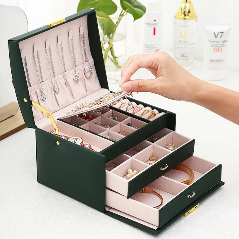 ThreeLayer Jewelry Box With New Lock Arch For Secure Jewelry Storage 3