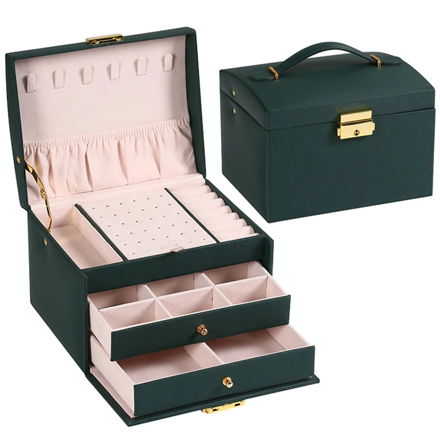 ThreeLayer Jewelry Box With New Lock Arch For Secure Jewelry Storage 6