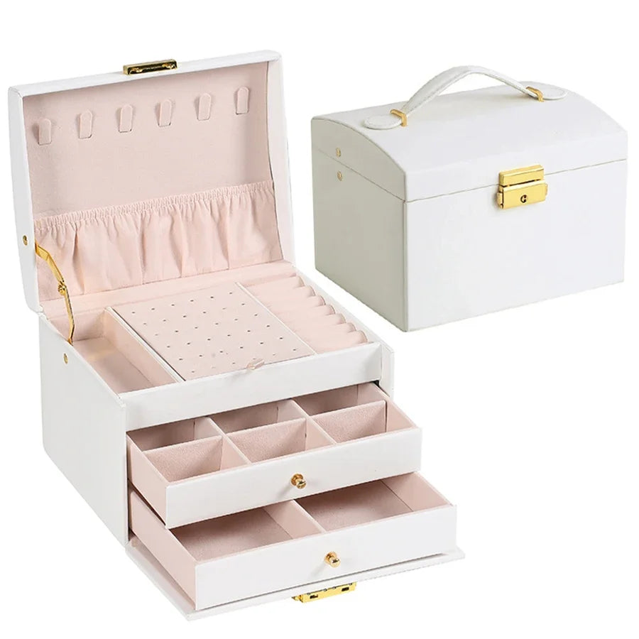 ThreeLayer Jewelry Box With New Lock Arch For Secure Jewelry Storage 8