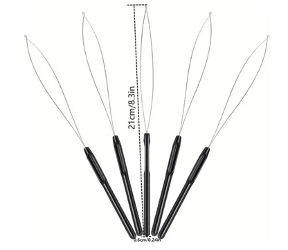 Hair Extensions Loop Needle Tool Set For Microlink Beads 1