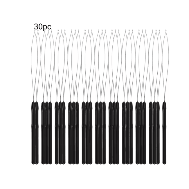 Hair Extensions Loop Needle Tool Set For Microlink Beads 6