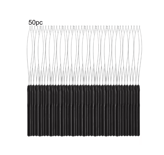 Hair Extensions Loop Needle Tool Set For Microlink Beads 7
