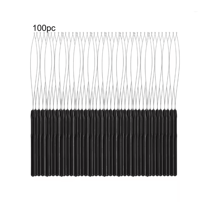 Hair Extensions Loop Needle Tool Set For Microlink Beads 8